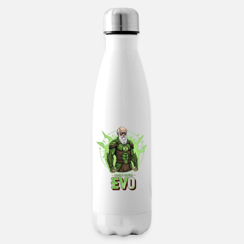 Évo Darwin Vert Héros - Bouteille isotherme - blanc