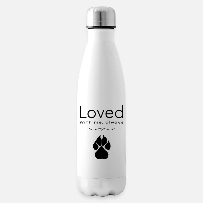 Der Hund liebte ihn - Isolierflasche - Weiß