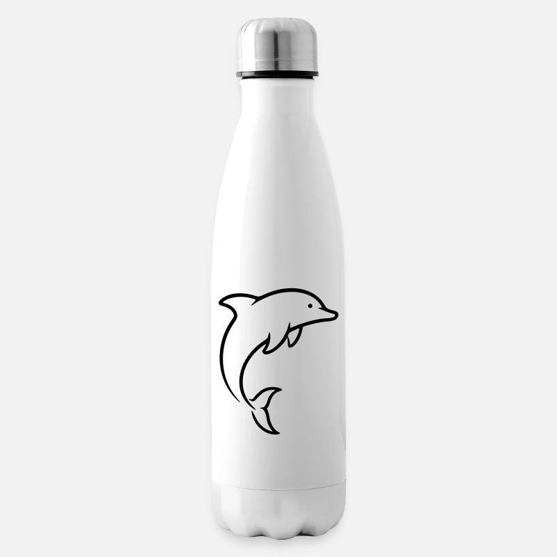 dolphin - Insulated Water Bottle - white