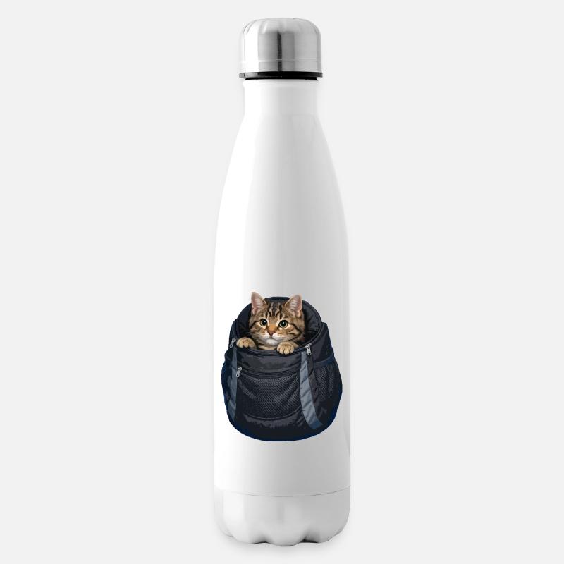 Katze im Sack - Isolierflasche - Weiß