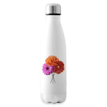 Blüten Trio Farbmelodie - Isolierflasche - Weiß - Rechts