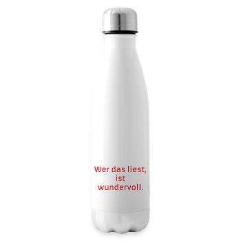 Wer das liest ist wundervoll - Isolierflasche - Weiß - Rechts