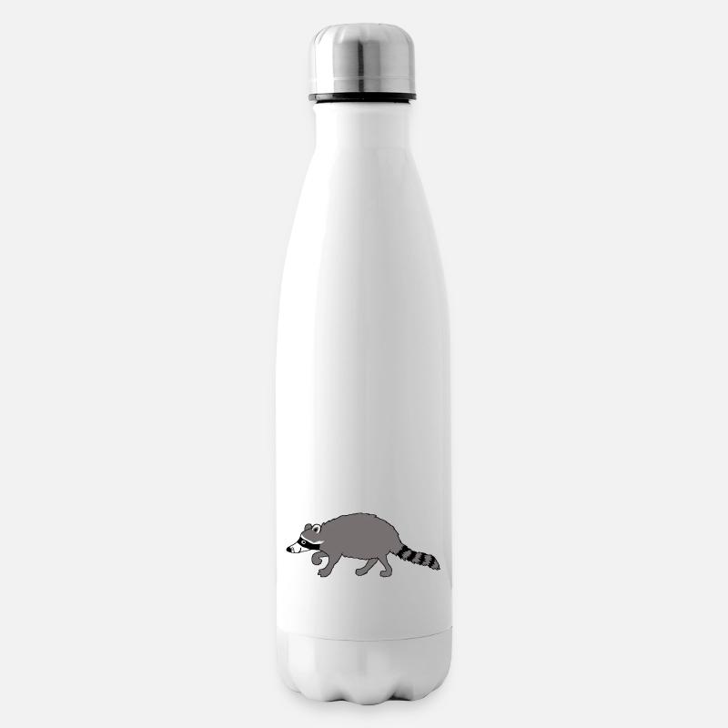 Raton laveur - Bouteille isotherme - blanc