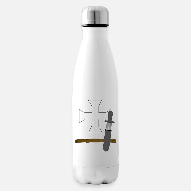 Kreuzritter - Isolierflasche - Weiß