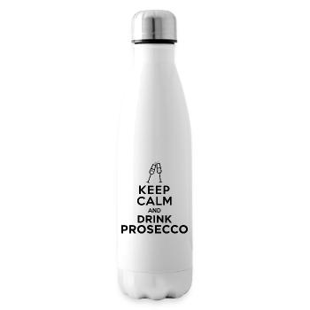 Keepcalm Prosecco Schwarz - Isolierflasche - Weiß - Rechts