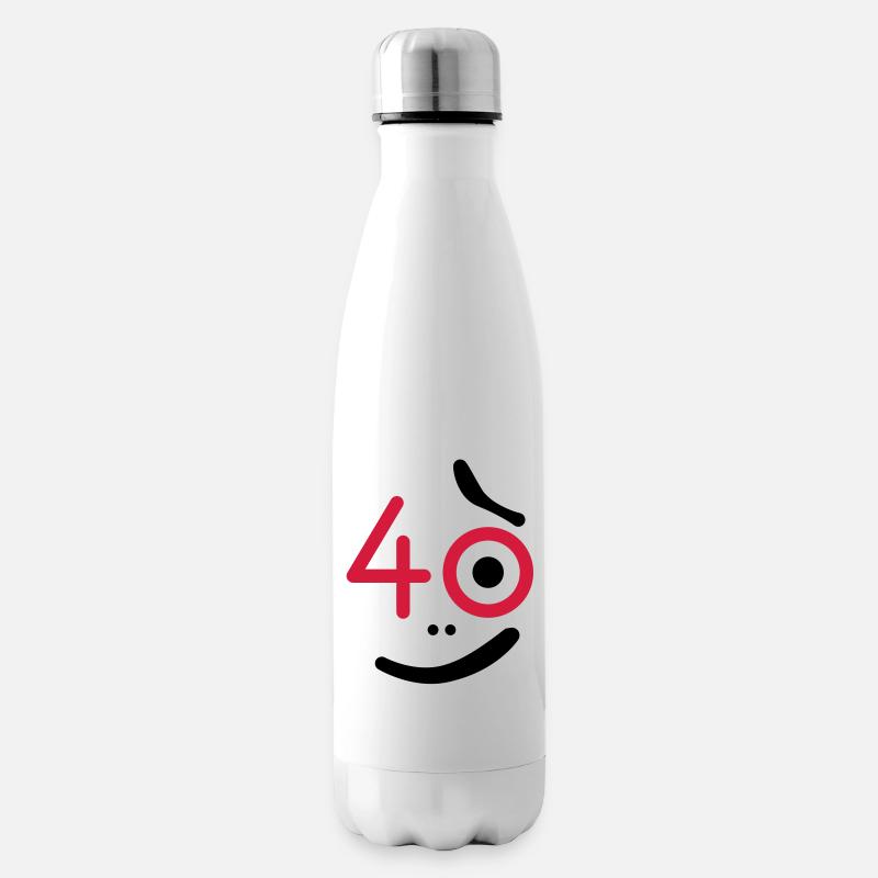 40 Jahre - so what? - Isolierflasche - Weiß