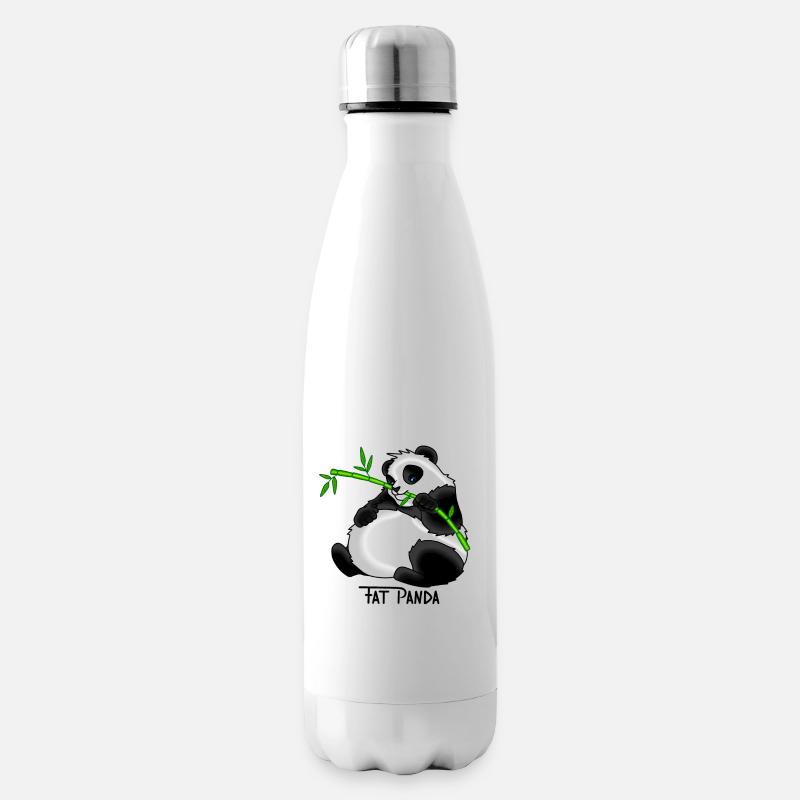 Fat Panda Geschenk Idee - Isolierflasche - Weiß