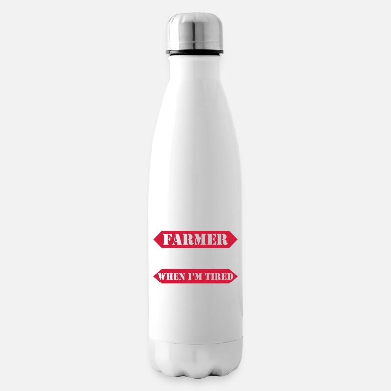 I AM A FARMER-bauern - Isolierflasche - Weiß