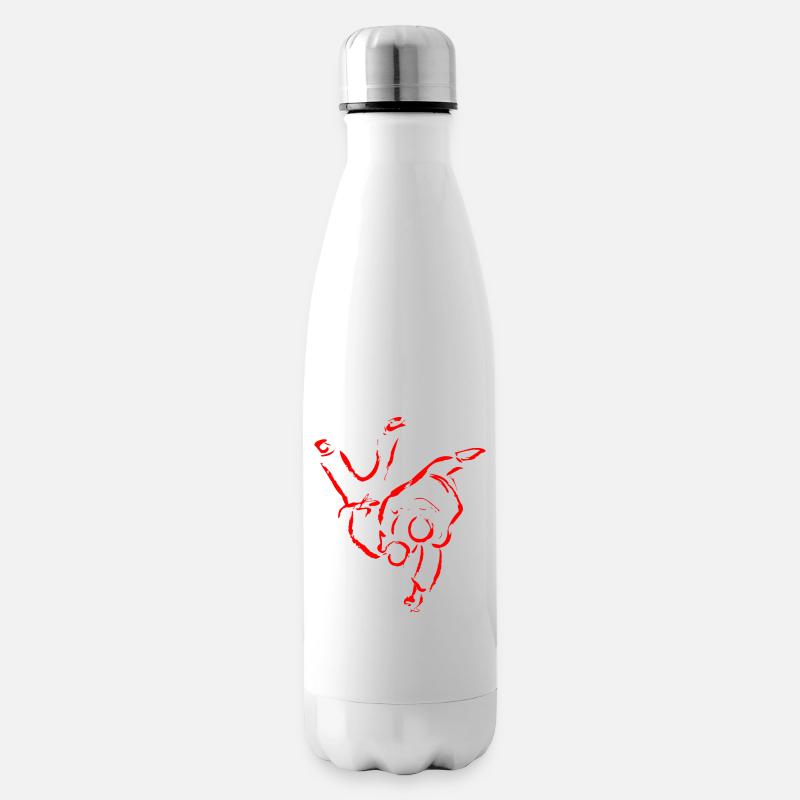 HANE Goshi RED, JUDO TECHNIQUES, JUDO, WAZA, - Isolierflasche - Weiß