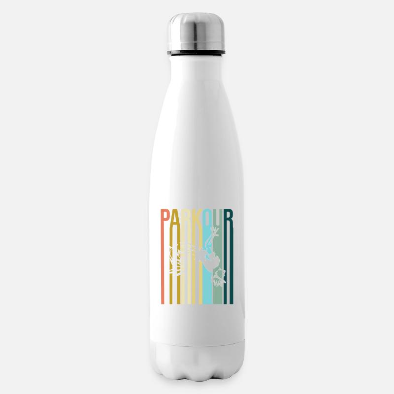 Parkour Retro - Isolierflasche - Weiß