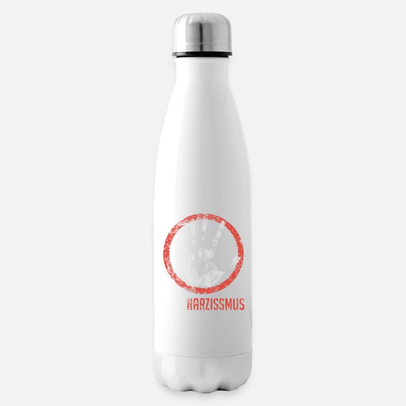 Stop Narzissmus - Isolierflasche - Weiß
