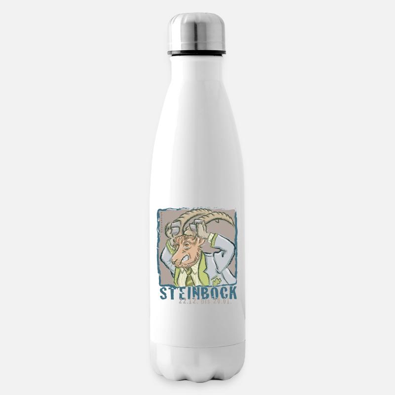 Sternzeichen - Steinbock - Isolierflasche - Weiß