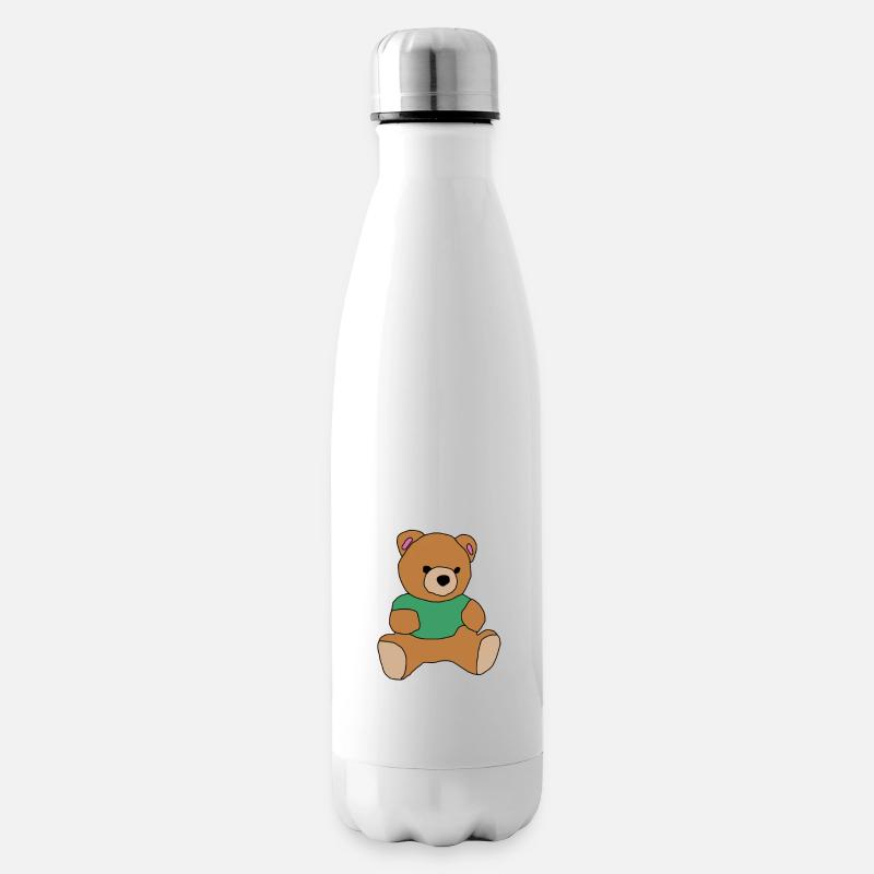 Teddybär - Isolierflasche - Weiß
