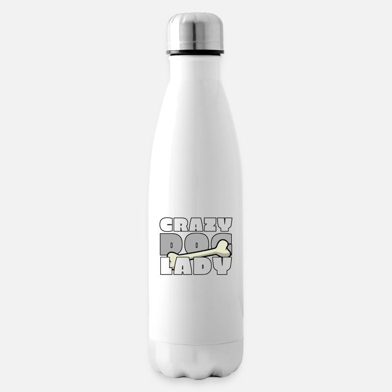 Dame de chien folle - Bouteille isotherme - blanc