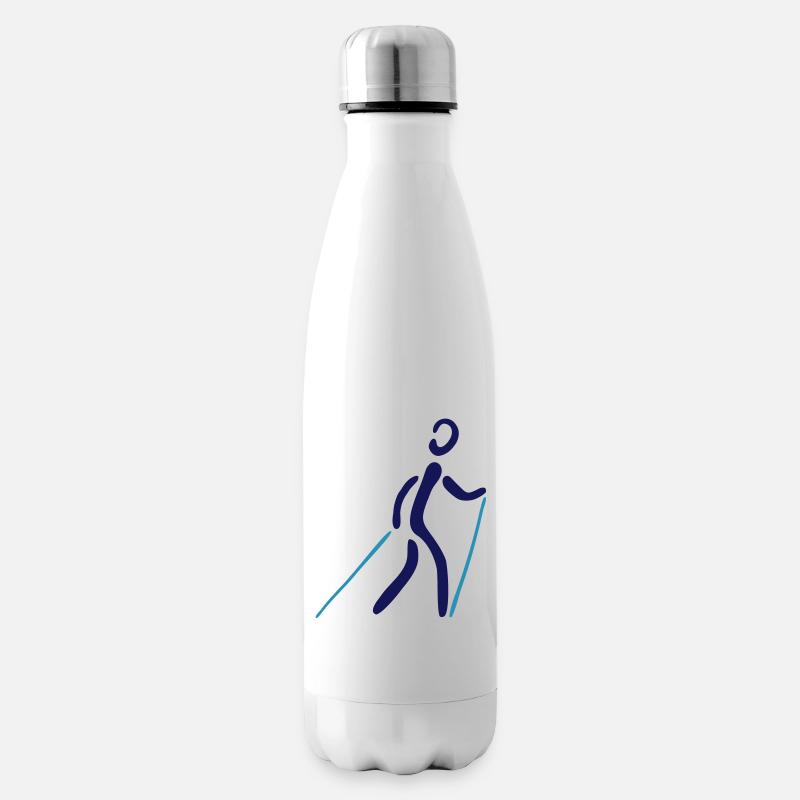 Nordic Walking 2C - Bouteille isotherme - blanc