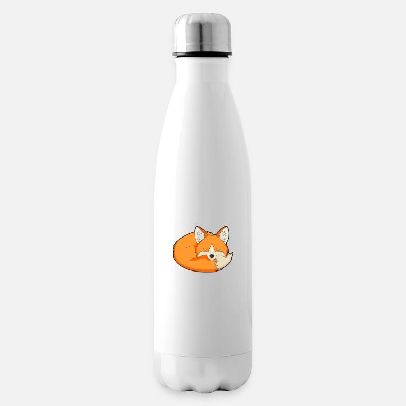 Sleeping fox - Insulated Water Bottle - white