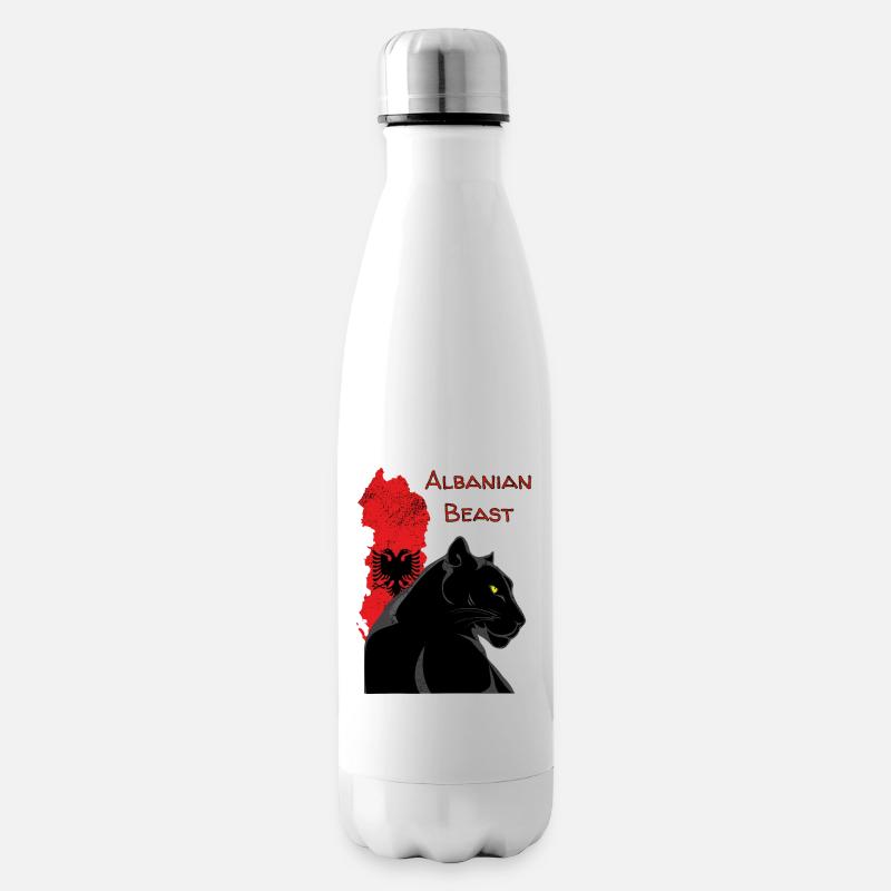 Albaniens Beast: Schwarzer Panther - Bouteille isotherme - blanc