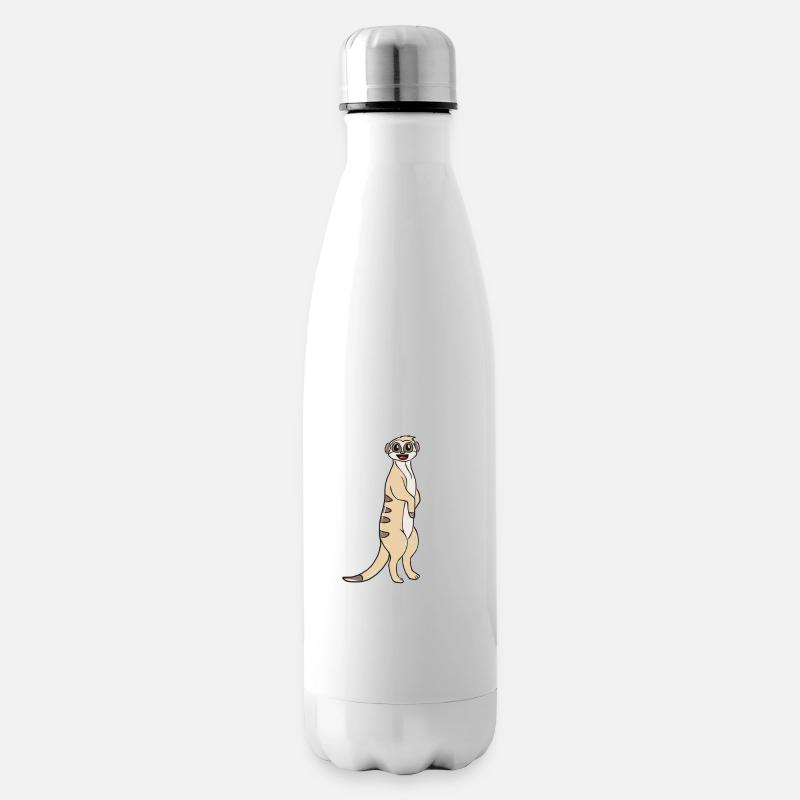Animal suricate - Bouteille isotherme - blanc