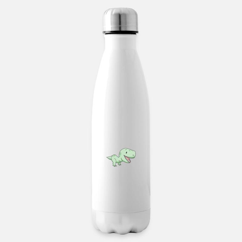 Dinosaurier - Isolierflasche - Weiß