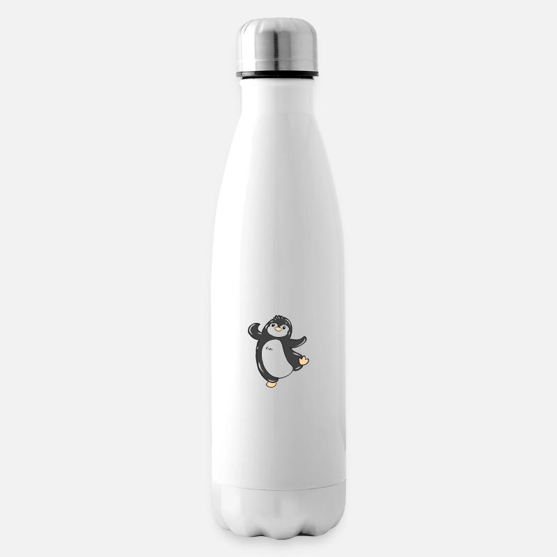 Pinguin - Isolierflasche - Weiß
