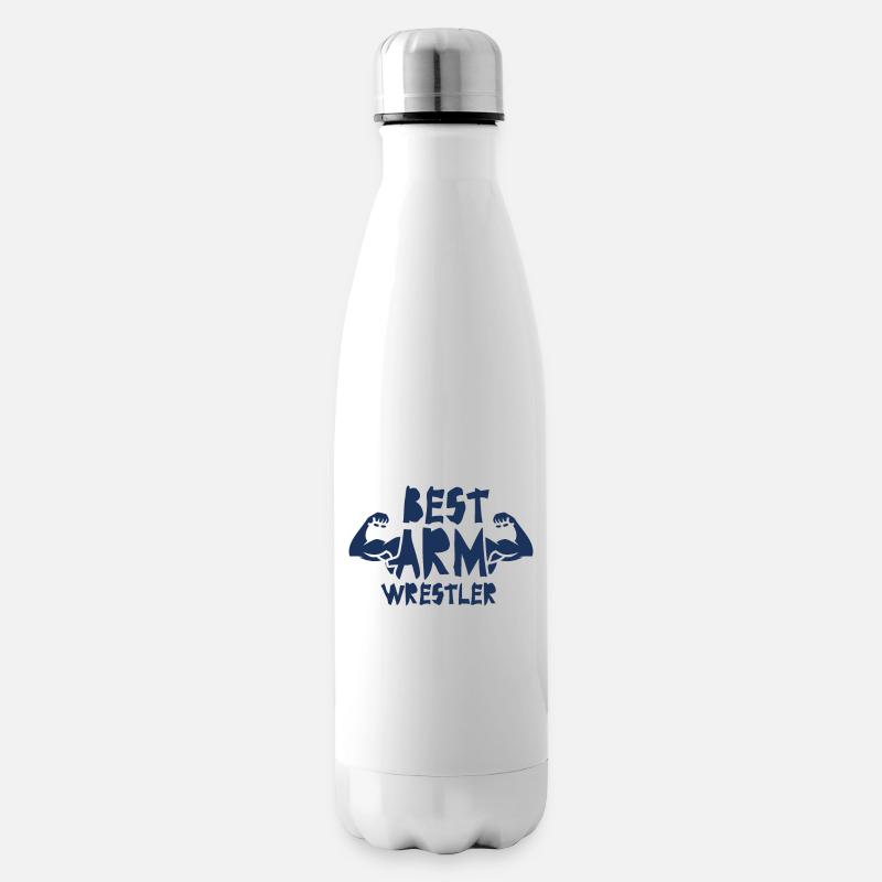 Bras de fer - Bouteille isotherme - blanc