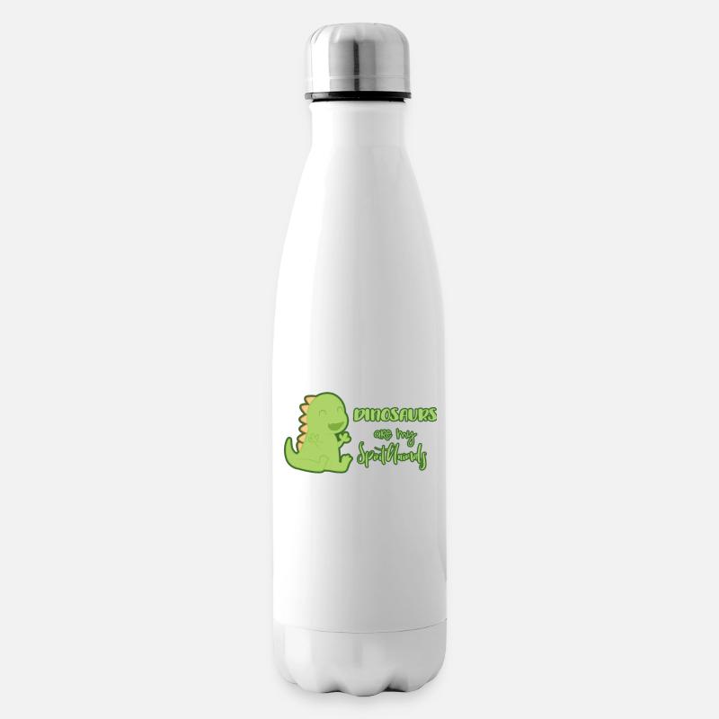 Dinosaurier - Isolierflasche - Weiß