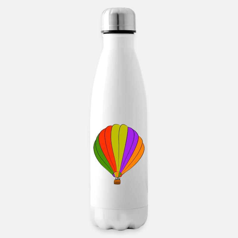 heissluftballon ballon luftfahrt - Isolierflasche - Weiß