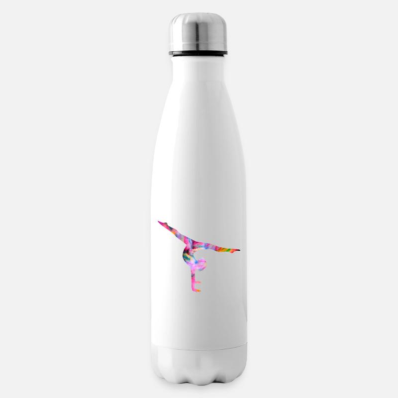 Turnen Handstand bunt - Isolierflasche - Weiß