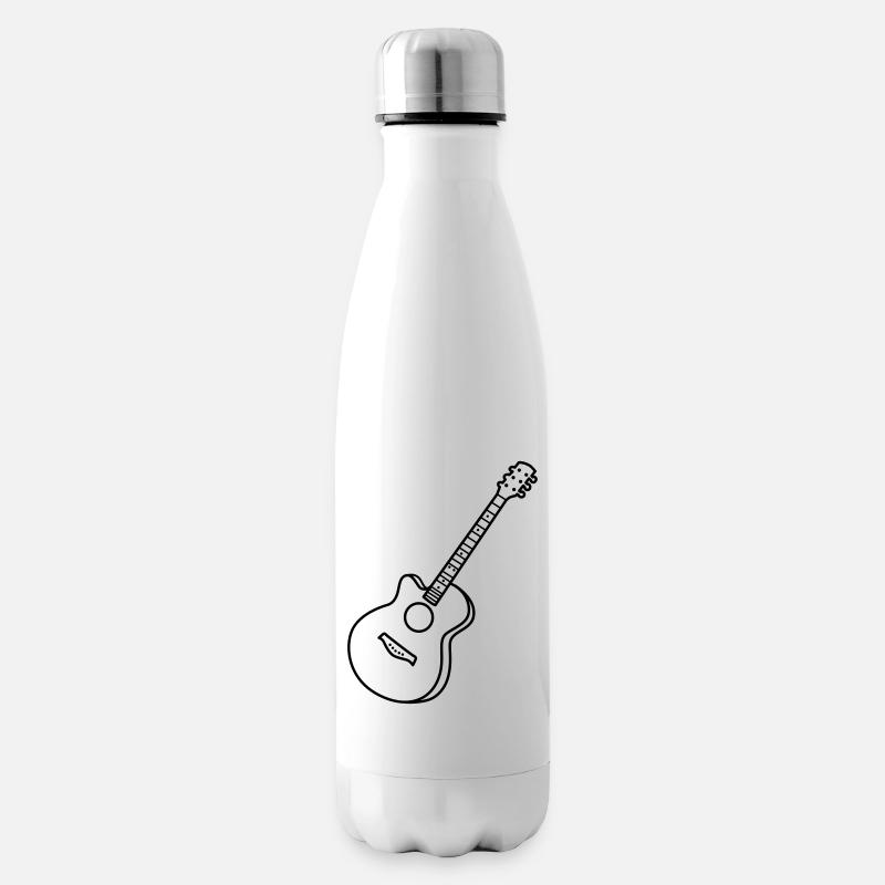 guitar - Insulated Water Bottle - white