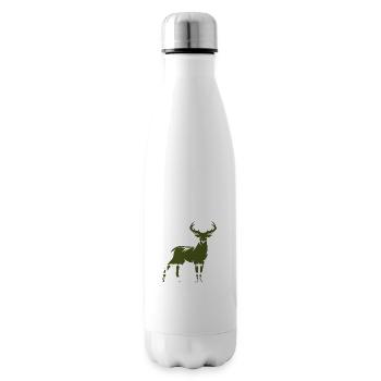 Jagen Jäger Förster Hirsch Geschenk Geschenkidee - Isolierflasche - Weiß - Rechts