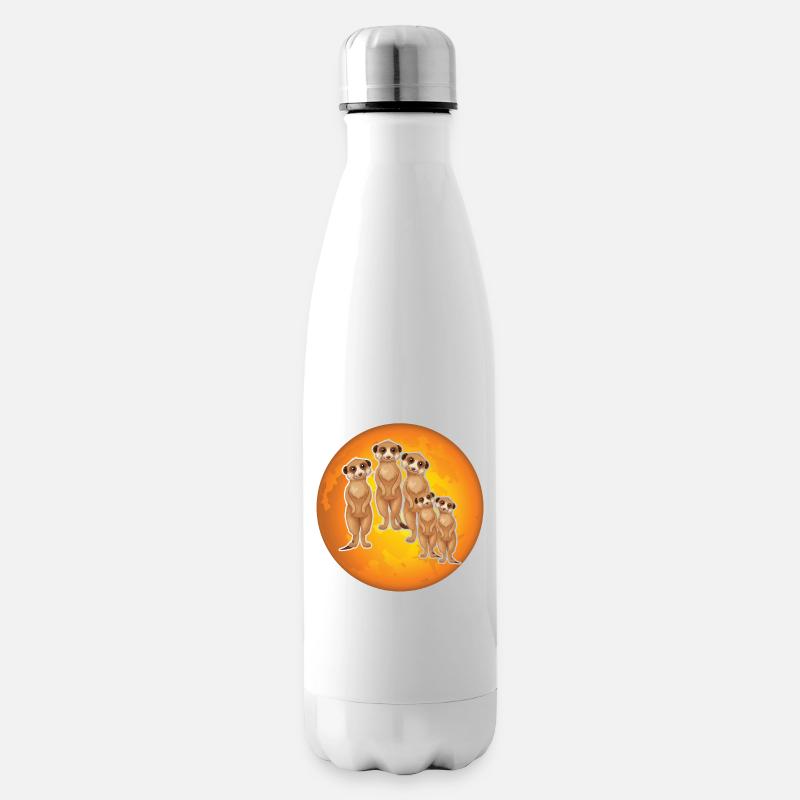 Die Erdmännchen Familie - Isolierflasche - Weiß