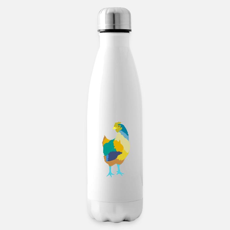 Huhn - Isolierflasche - Weiß