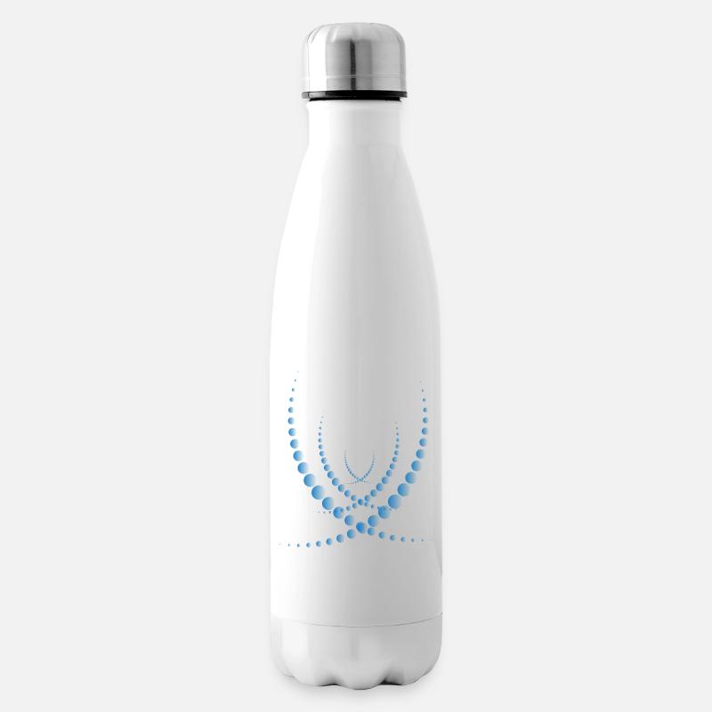 Optische Illusion Muster Formen Geometrie Geschenk - Isolierflasche - Weiß