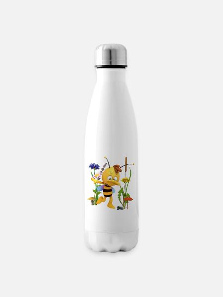 Biene Maja Willi Dabbing - Isolierflasche - Weiß