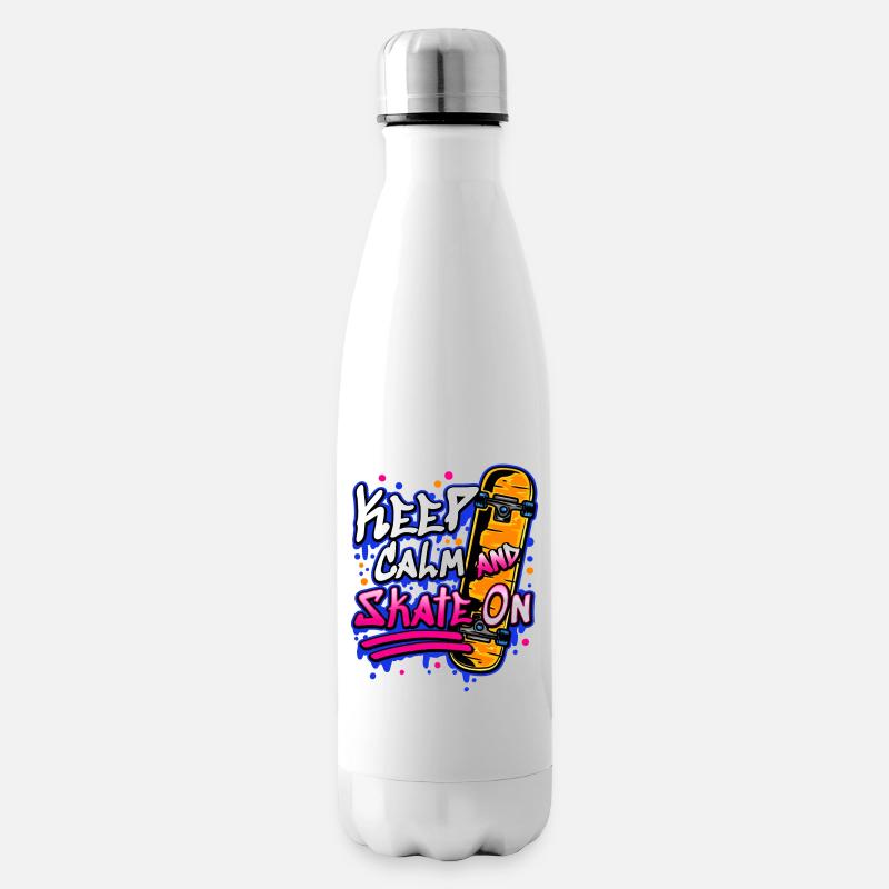 Skateboarder Skateboard - Isolierflasche - Weiß