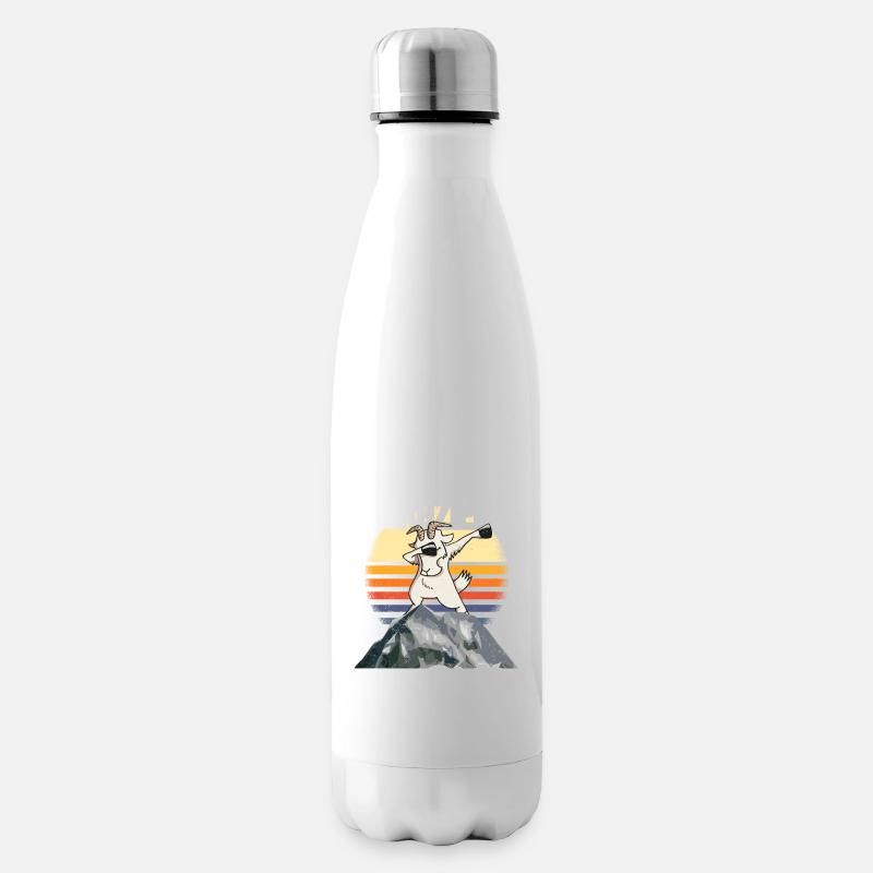 Wandern Sternzeichen Bergziege - Isolierflasche - Weiß