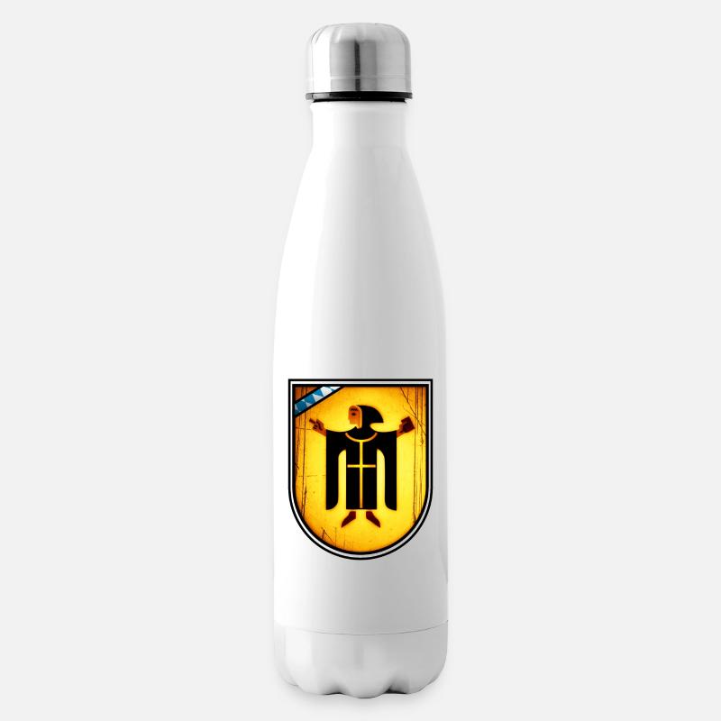 München's Mönch - Isolierflasche - Weiß