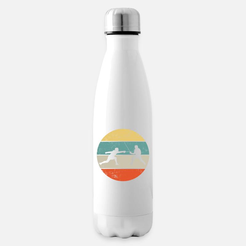 Fechten Fechter Retro - Isolierflasche - Weiß