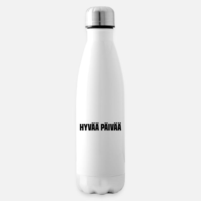 Finnland "Hallo" hyvää päivää - Isolierflasche - Weiß