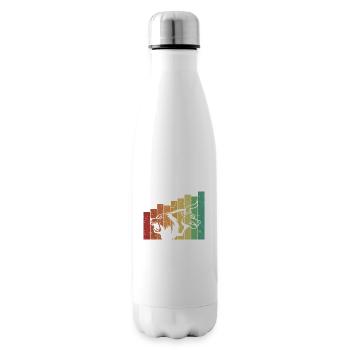 Bull Bear Day Trader Investor Broker Stock Market - Insulated Water Bottle - white - Right