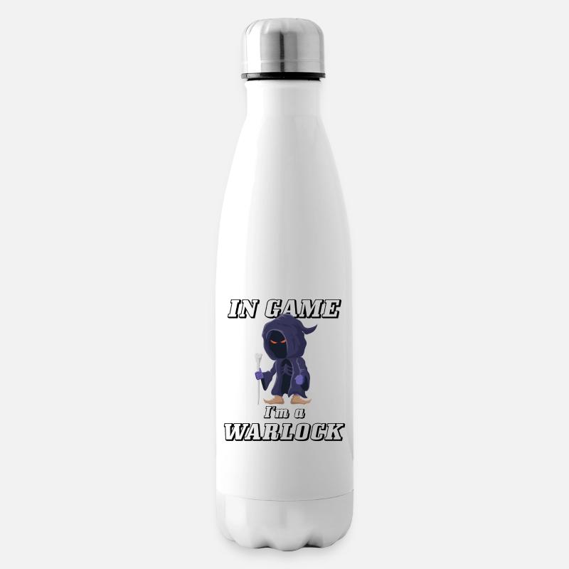 In Game I’m a Warlock Gaming Hexenmeister Design - Isolierflasche - Weiß