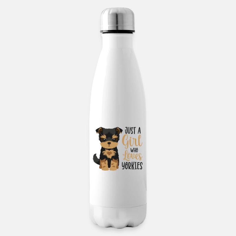 Yorkshire Terrier - Bouteille isotherme - blanc