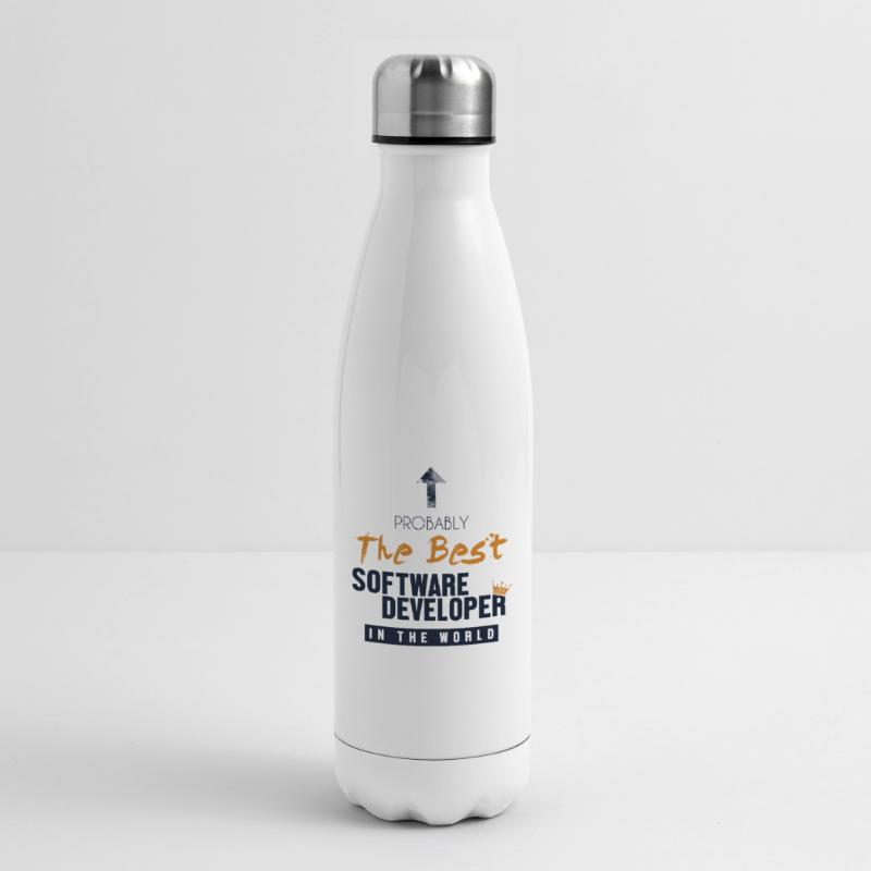 Best Software Developer World Developer Coder Isolierflasche