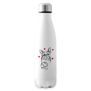 French Bulldog - Insulated Water Bottle - white - Right