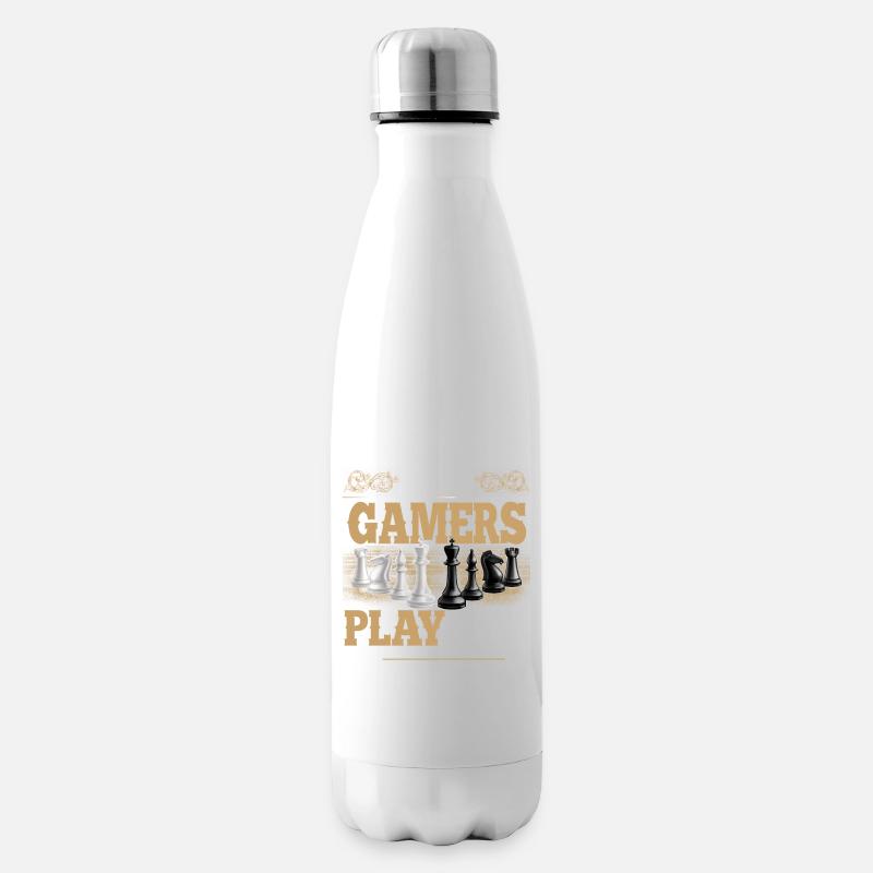 Schach - Isolierflasche - Weiß