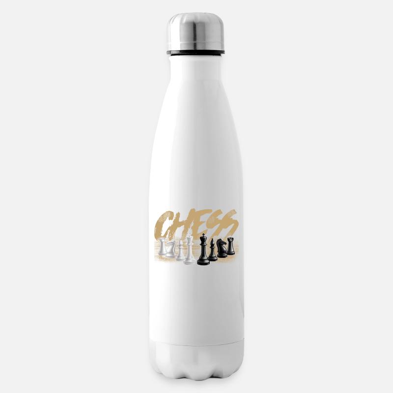 Schach - Isolierflasche - Weiß