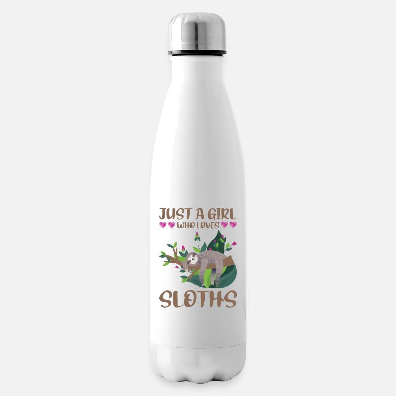 Faultier - Isolierflasche - Weiß