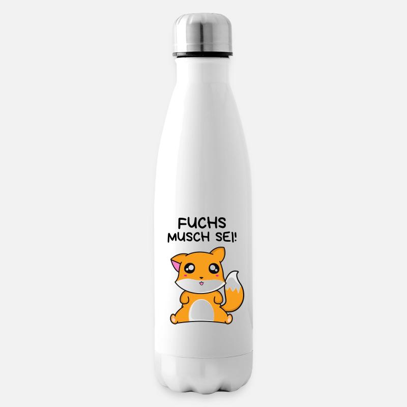 Fuchs musch sei | Spruch schwäbisch lustig - Isolierflasche - Weiß