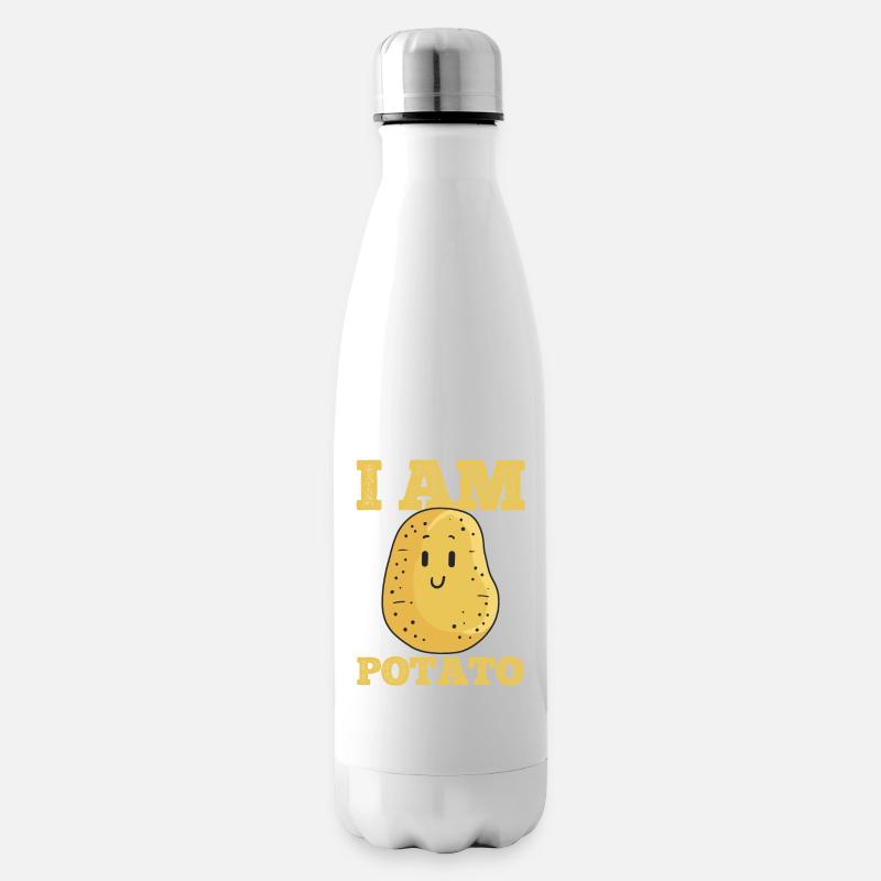Kartoffel Kawaii - Isolierflasche - Weiß