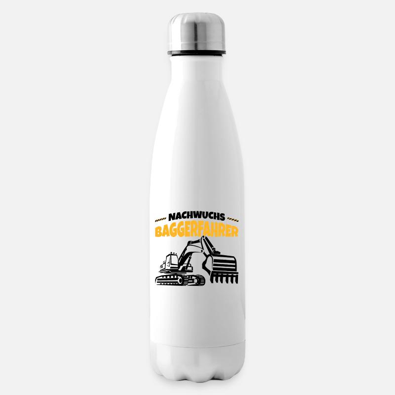 Bagger - Isolierflasche - Weiß